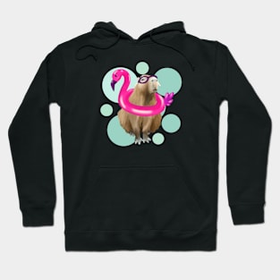 Cute Capybara Pool Party Hoodie